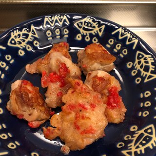 おつまみにも♪カリモチ♪鶏の紅ショウガ焼き揚げ♪